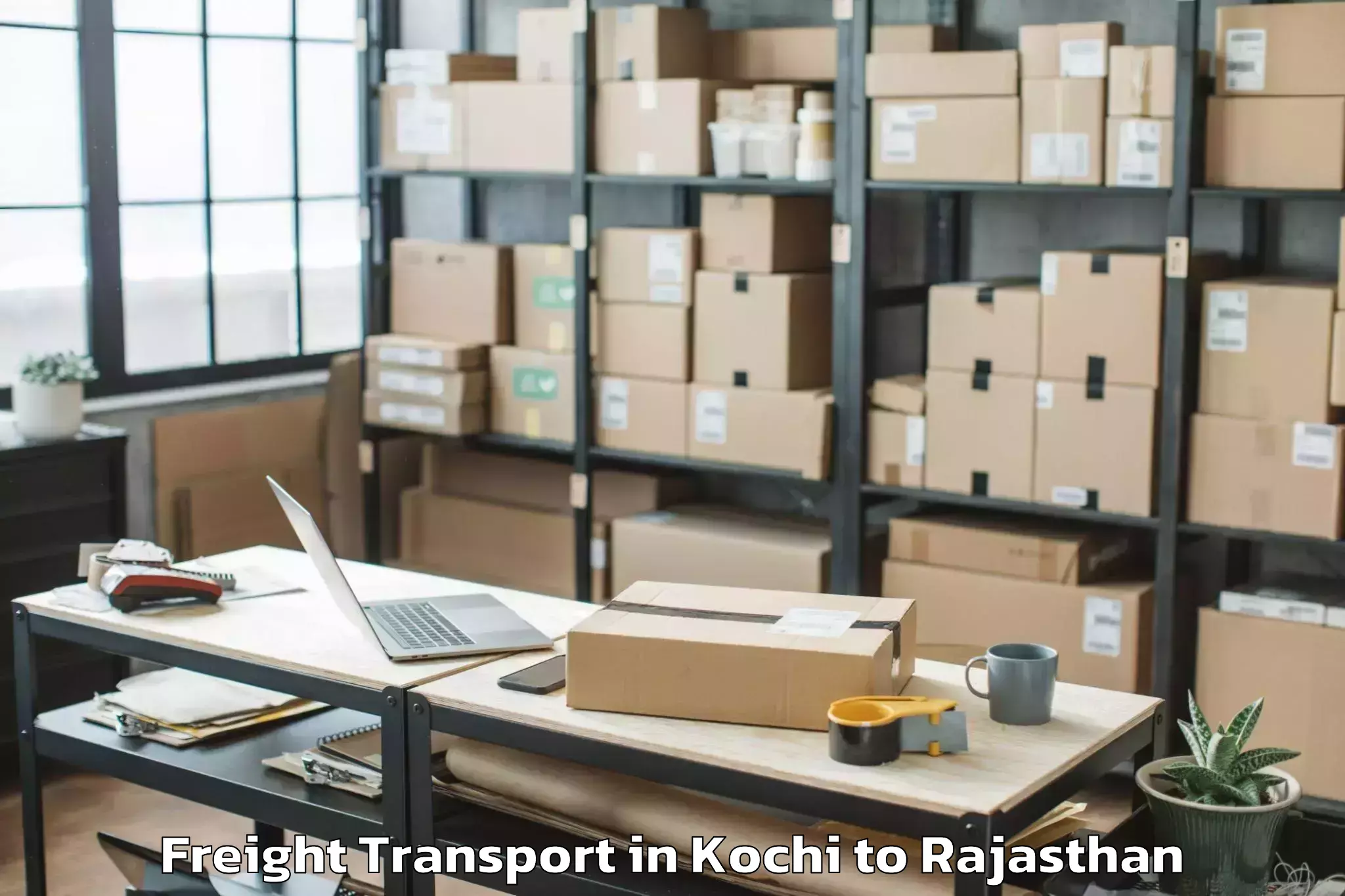 Easy Kochi to Bari Sadri Freight Transport Booking